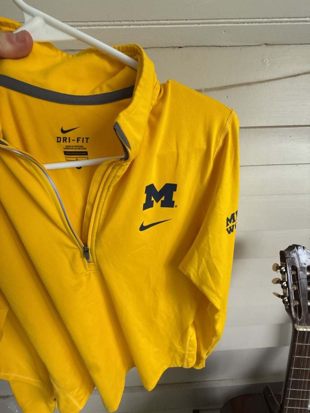 Nike Michigan Wolverines Dri-FIT Quarter Zip Long Sleeve Pullover Size Large - Picture 4 of 6